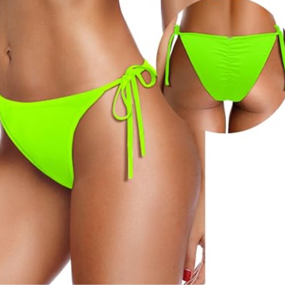 NWT Neon Green Bikini‎ Bottom - XL